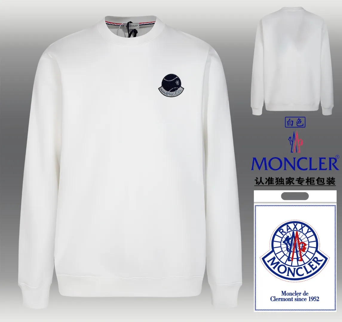 📦 📦 【 In Stock】 〖 𝐌𝐎𝐍𝐂𝐋𝐄𝐑~ 〗 440g 2025 T ， ， ，Premium Breathable Same Style ：Black White Size：S M L XL 2XL